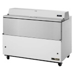 True TMC-49-HC - Mobile Milk Cooler, (12) crate, stainless steel flip-up lid, white vinyl exterior